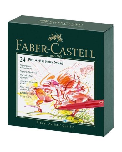 Le Libr'air - Boite De Feutres de 24 Pitt Artist Pen - Faber castell - Tunisie