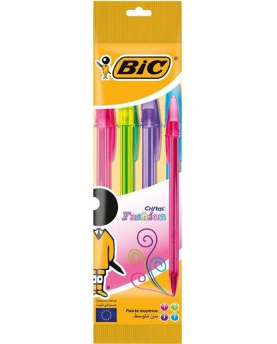 Le Libr'air - BIC Cristal Fashion Pochette De 4 - Tunisie Le Libr'air - BIC Cristal Fashion Pochette De 4 - Tunisie