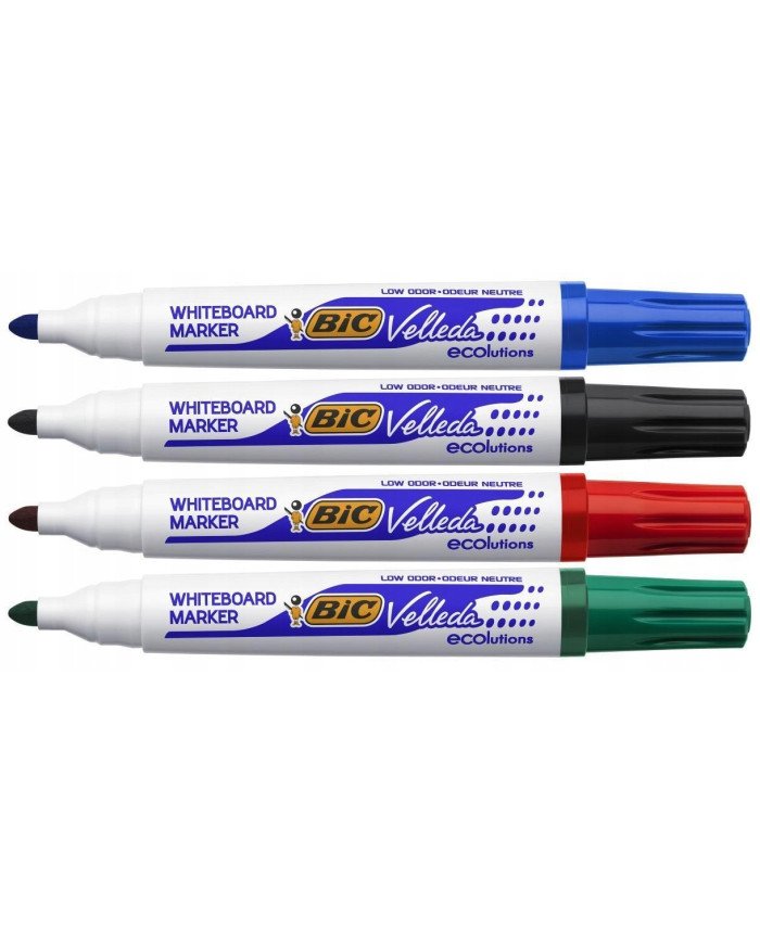 Le Libr'air - Pochette De 4 Marqueurs Effaçables Bic Pointe Ogive VELLEDA 1704 - Tunisie