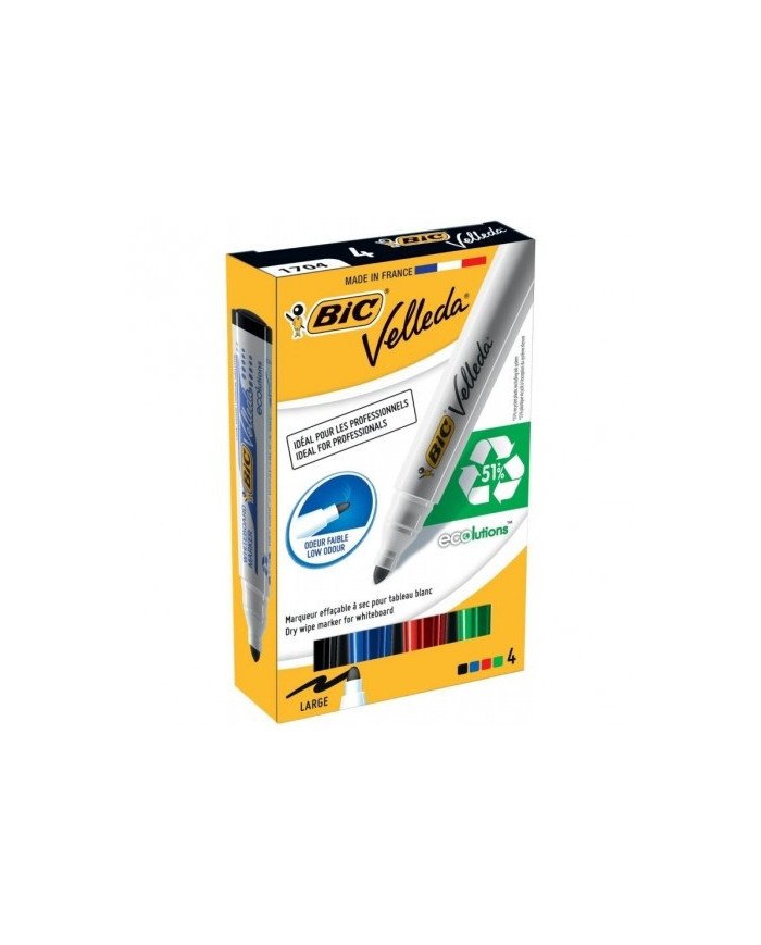 Le Libr'air - Pochette De 4 Marqueurs Effaçables Bic Pointe Ogive VELLEDA 1704 - Tunisie