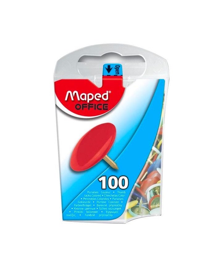 Le Libr'air - Boîte de 100 Punaises En Acier Galvanisé 10MM Couleurs Assorties - Tunisie