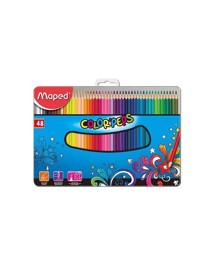 Le Libr'air - Boite Métal De 48 Crayons De Couleur Color'peps MAPED - Tunisie