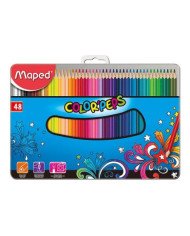 Le Libr'air - Boite Métal De 48 Crayons De Couleur Color'peps MAPED - Tunisie