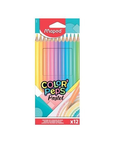 Le Libr'air - Boite De 12 Crayons De Couleur Color'peps Pastel MAPED - Tunisie Le Libr'air - Boite De 12 Crayons De Couleur Color'peps Pastel MAPED - Tunisie