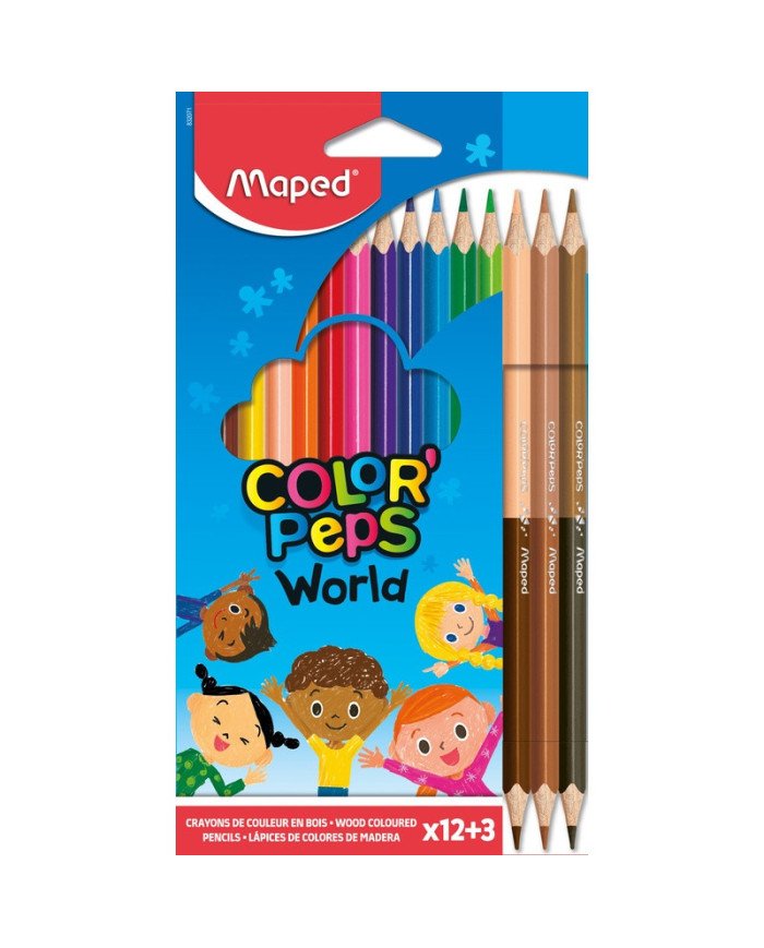 Le Libr'air - Etui De 12+3 Crayons De Couleur COLOR'PEPS World MAPED - Tunisie