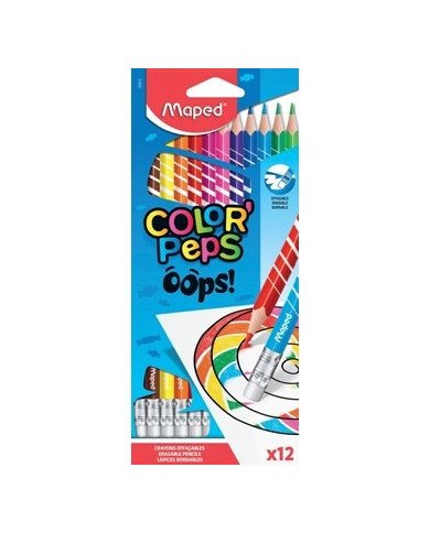Le Libr'air - Boite De 12 Crayons De Couleur Effaçables Color'Peps MAPED - Tunisie Le Libr'air - Boite De 12 Crayons De Couleur Effaçables Color'Peps MAPED - Tunisie