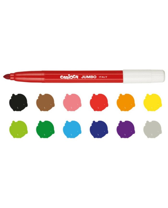 Le Libr'air - Boite 12 Feutres Jumbo Super Lavable CARIOCA - Tunisie