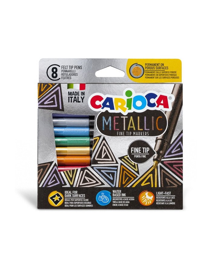 Le Libr'air - Paquet De 8 Feutres Couleur Métallique A Pointe Fine CARIOCA - Tunisie