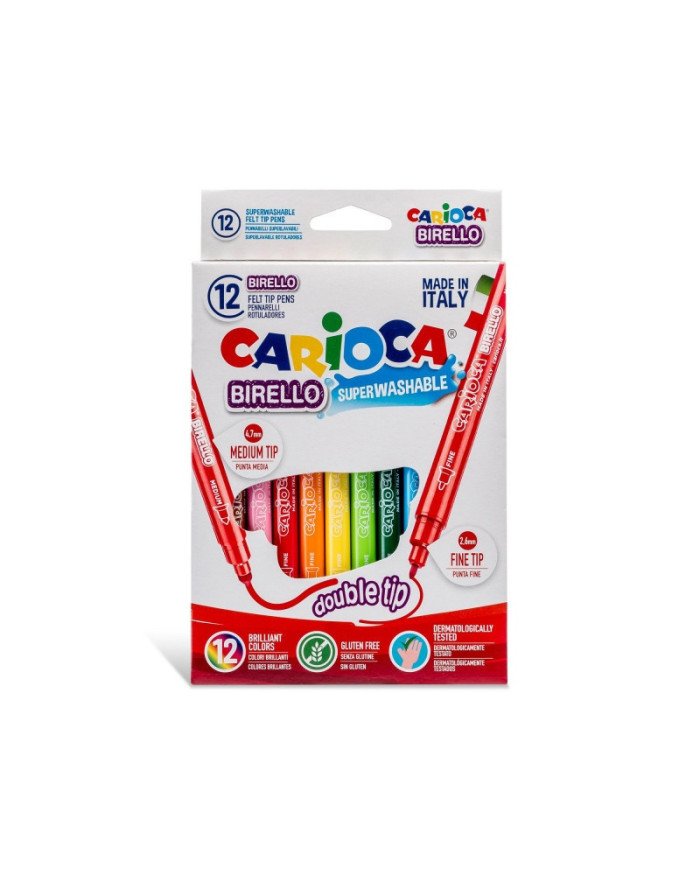 Le Libr'air - Boite De 12 Feutres Birello Double Pointe CARIOCA - Tunisie