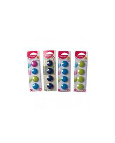 Le Libr'air - Blister de 4 Aimants 27mm couleurs assorties MAPED - Tunisie