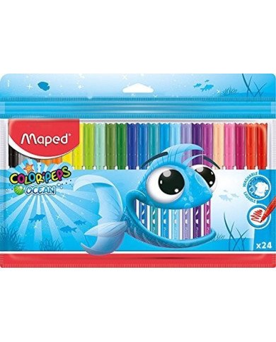 Le Libr'air - Paquet De 24 Feutres Ocean Color Peps MAPED - Tunisie Le Libr'air - Paquet De 24 Feutres Ocean Color Peps MAPED - Tunisie