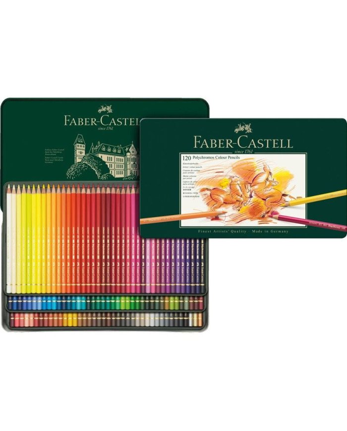 Le Libr'air - Boîte métal 120 Crayons Polychromos - Faber Castell - Tunisie