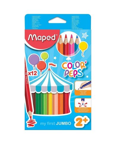 Le Libr'air - Boite De 12 Crayons De Couleur Triangulaire Color'peps MAPED - Tunisie