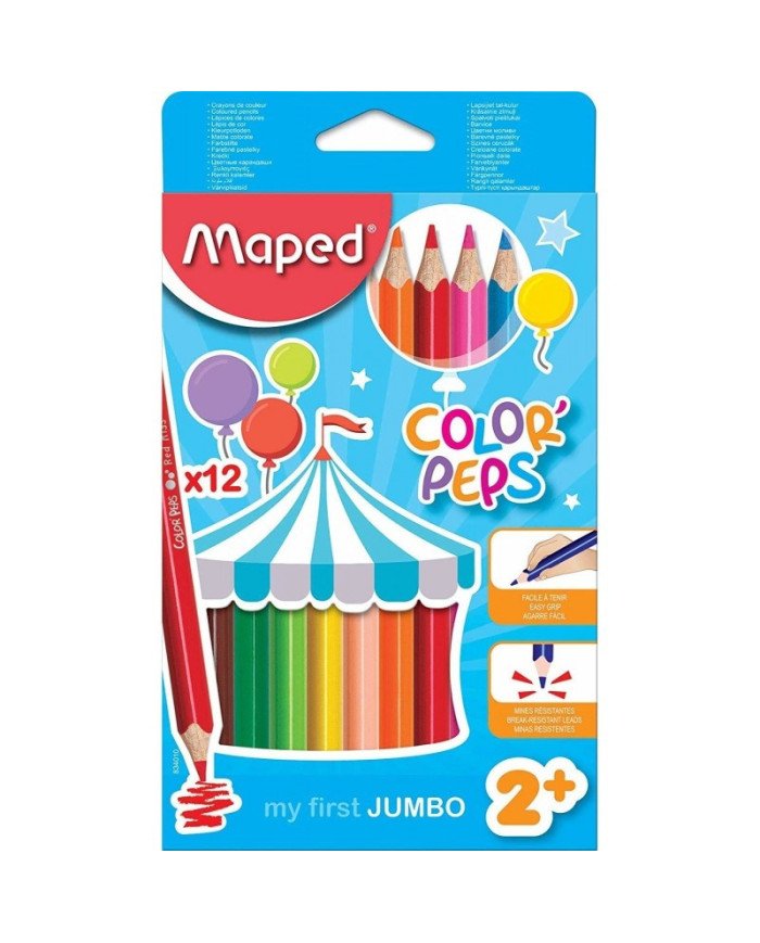 Le Libr'air - Boite De 12 Crayons De Couleur Triangulaire Color'peps MAPED - Tunisie