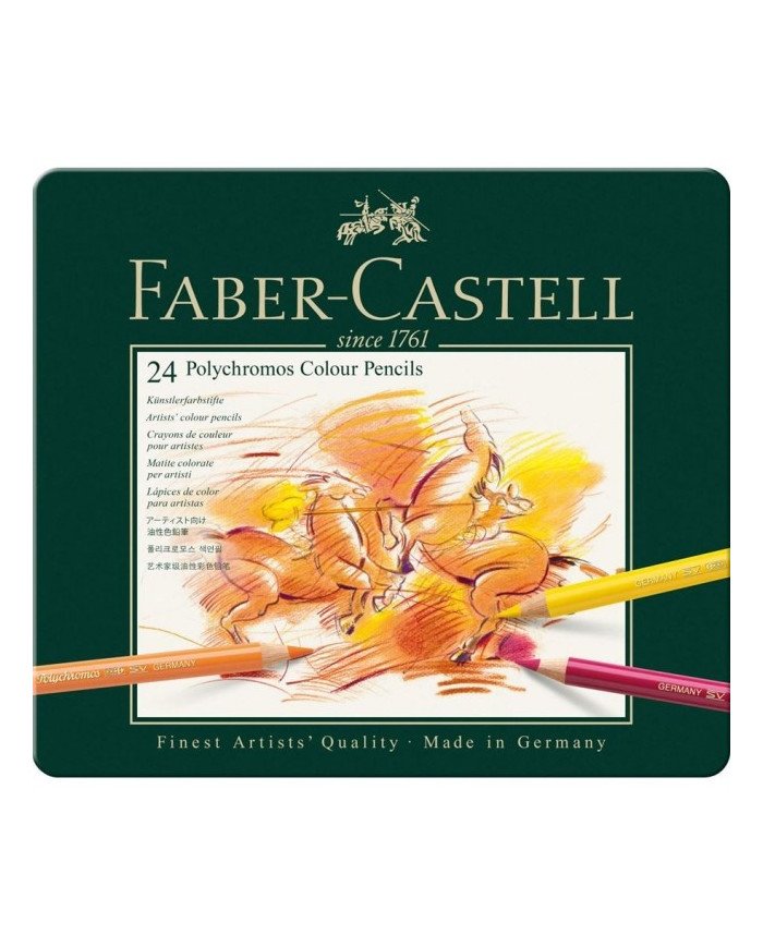 Le Libr'air - Boîte Métal 24 Crayons Polychromos Faber Castell - Tunisie