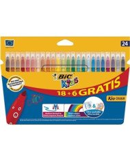Le Libr'air - Pochette De 24 Stylos Feutres (18+6) Pointe Moyenne BIC - Tunisie