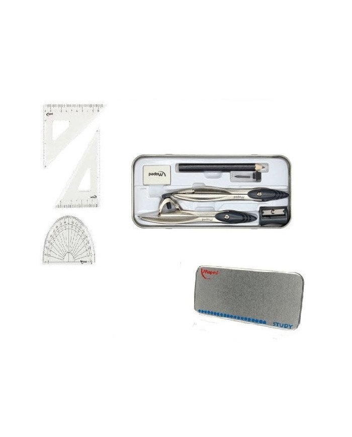 Le Libr'air - Boite Géométrique 10 Pièces Study MAPED - Tunisie