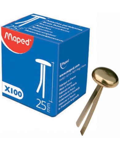 Le Libr'air - Attaches Parisiennes A Tête Ronde En Laiton 25 MM MAPED - Tunisie