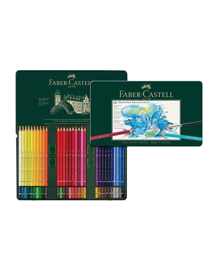 Le Libr'air - Boite Métal 60 Crayons de couleur Aquarellables Faber-Castell - Tunisie