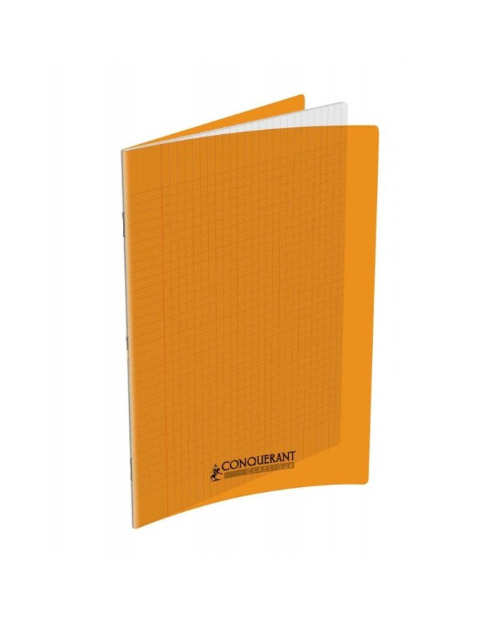 Le Libr'air - Cahier 17x22 Couverture Plastique Orange 96P Grands Carreaux 90G Conquérant - Tunisie