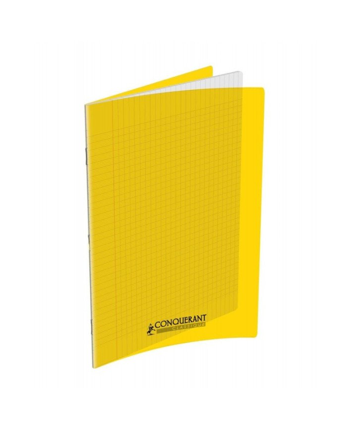 Le Libr'air - Cahier 17x22 Couverture Plastique Jaune 96P Grands Carreaux 90G Conquérant - Tunisie