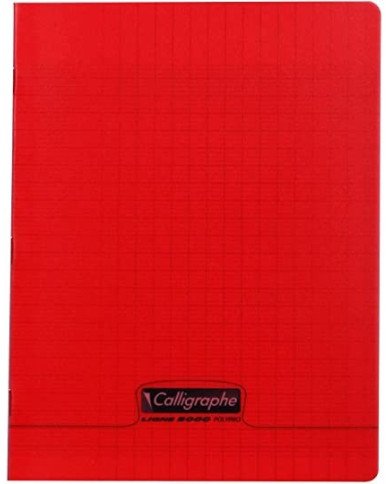 Le Libr'air - Cahier 17x22 Couverture Plastique Rouge 96P Grands Carreaux 90G Calligraphe - Tunisie Le Libr'air - Cahier 17x22 Couverture Plastique Rouge 96P Grands Carreaux 90G Calligraphe - Tunisie