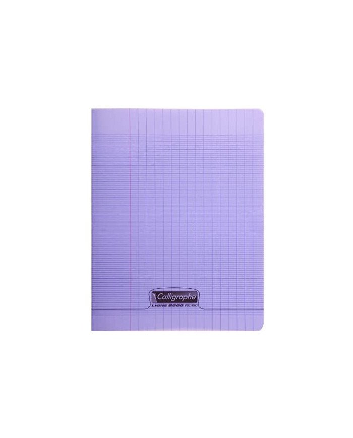 Le Libr'air - Cahier 17x22 Couverture Plastique Violet 96P Grands Carreaux 90G Calligraphe - Tunisie