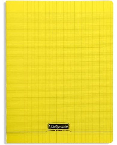 Le Libr'air - Cahier 24X32 Couverture Plastique Jaune 96P Grands Carreaux 90G Calligraphe - Tunisie Le Libr'air - Cahier 24X32 Couverture Plastique Jaune 96P Grands Carreaux 90G Calligraphe - Tunisie