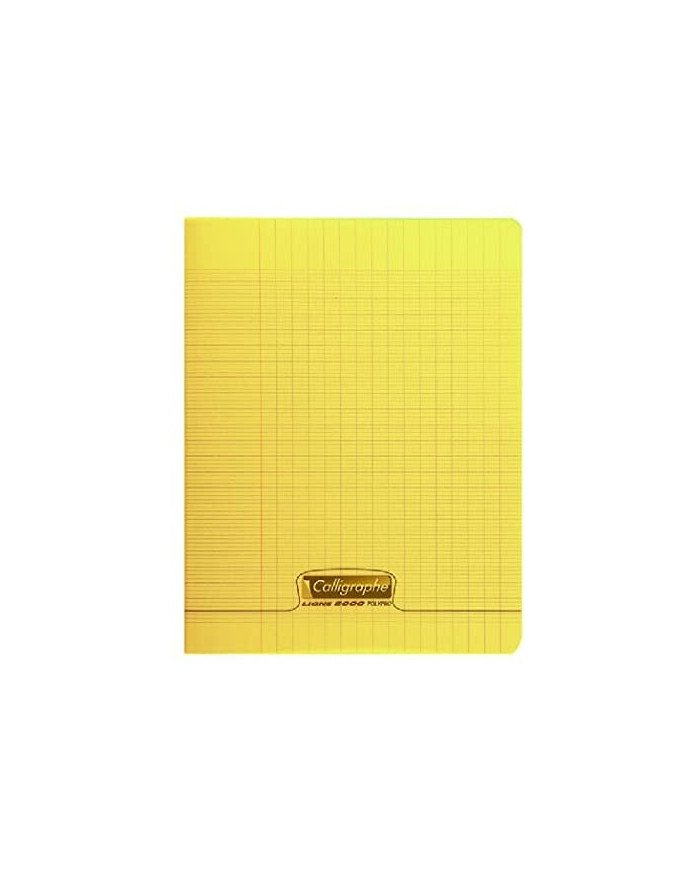 Le Libr'air - Cahier 17x22 Couverture Plastique Jaune 96P Grands Carreaux 90G Calligraphe - Tunisie
