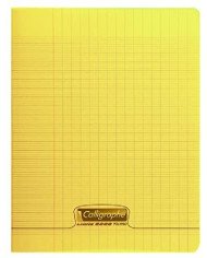 Le Libr'air - Cahier 17x22 Couverture Plastique Jaune 96P Grands Carreaux 90G Calligraphe - Tunisie
