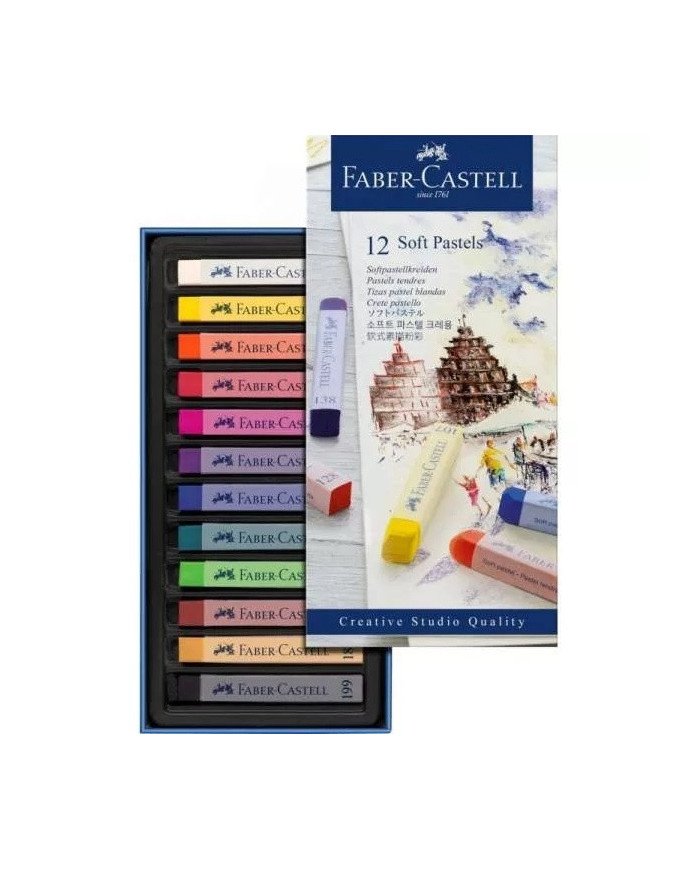 Le Libr'air - Boîte de 12 Pastels tendres - Faber Castell - Tunisie
