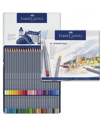 Le Libr'air - Boîte métal de 48 crayons aquarellables Goldfaber Aqua - Faber Castell - Tunisie Le Libr'air - Boîte métal de 48 crayons aquarellables Goldfaber Aqua - Faber Castell - Tunisie