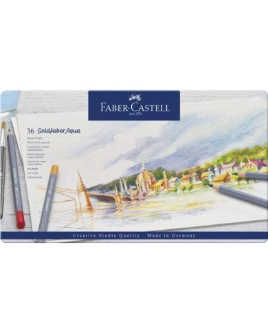 Le Libr'air - Boîte métal de 36 crayons aquarellables Goldfaber Aqua - Faber Castell - Tunisie Le Libr'air - Boîte métal de 36 crayons aquarellables Goldfaber Aqua - Faber Castell - Tunisie