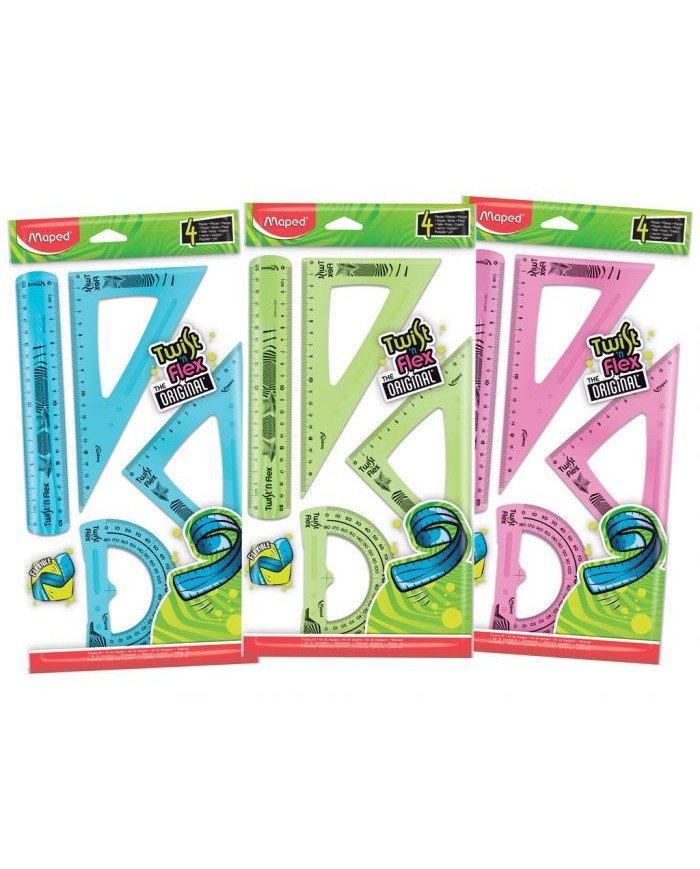 Pochette Géométrique 20CM 4 Pièces Twist'n Flex MAPED