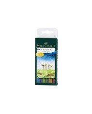 Pochette 6 feutres Pitt Couleurs Paysage - Faber Castell