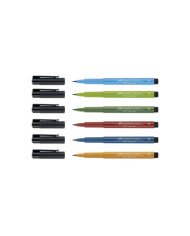 Pochette 6 feutres Pitt Couleurs Paysage - Faber Castell