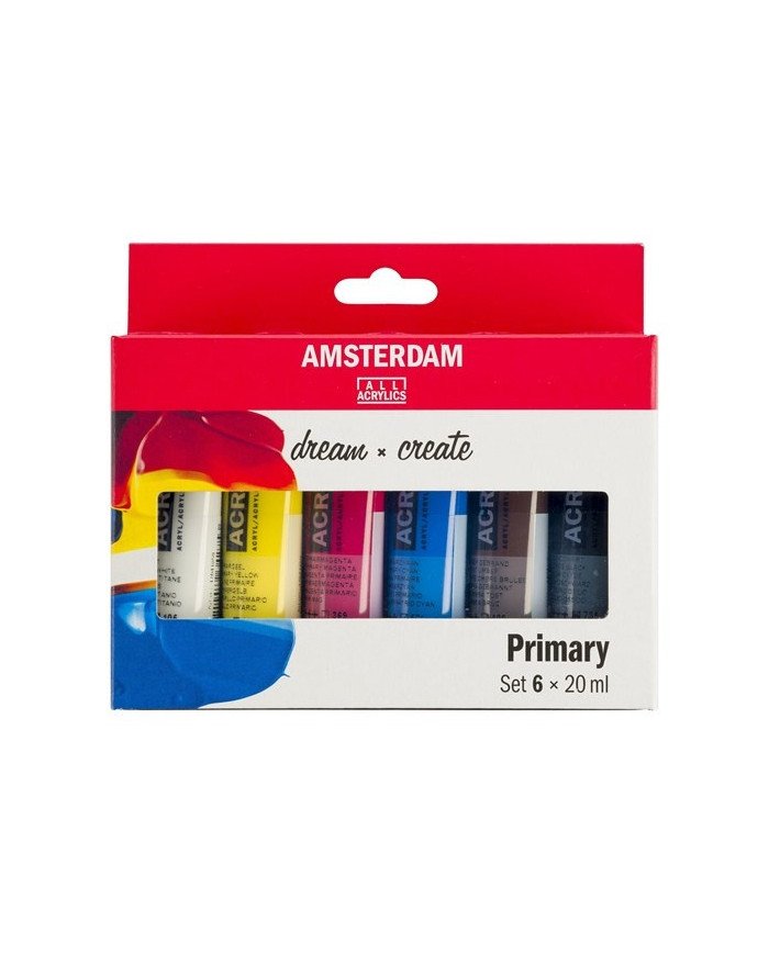 Set d’acryliques série Standard 6 x 20 ml - Amsterdam Set d’acryliques série Standard 6 x 20 ml - Amsterdam