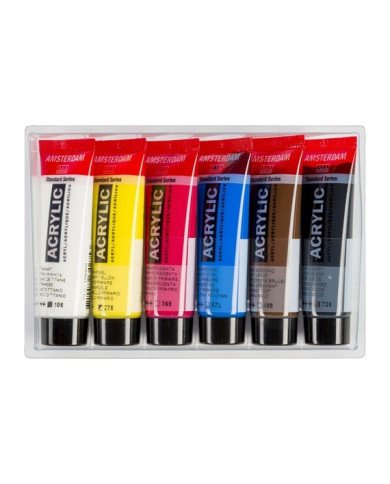 Set d’acryliques série Standard 6 x 20 ml - Amsterdam Set d’acryliques série Standard 6 x 20 ml - Amsterdam