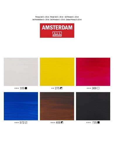 Set d’acryliques série Standard 6 x 20 ml - Amsterdam