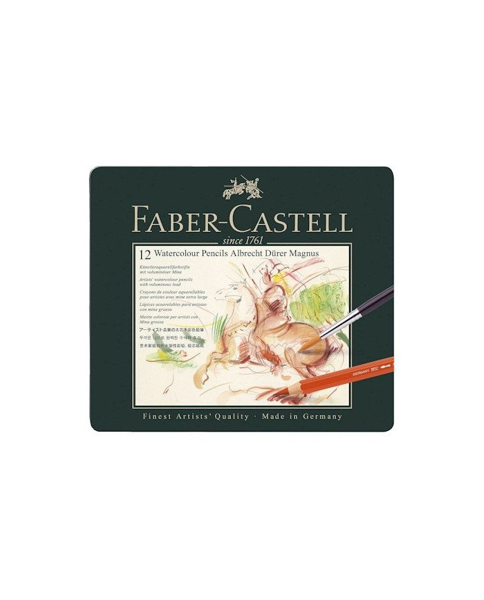 Boîte Métal 12 crayons De Couleurs Aquarellables Faber-Castell