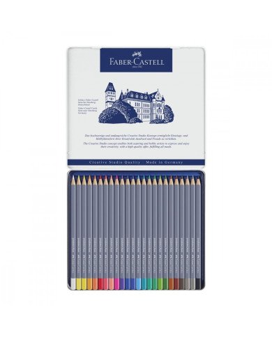 Le Libr'air - Boîte métal de 24 Crayons de couleur aquarellables Goldfaber Aqua - Faber Castell - Tunisie Le Libr'air - Boîte métal de 24 Crayons de couleur aquarellables Goldfaber Aqua - Faber Castell - Tunisie