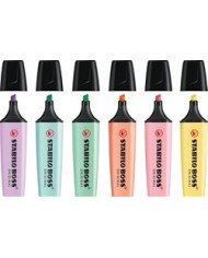 Stabilo Boss Pochette de 6 Surligneurs -Pastel- Pointe Biseautée assortis