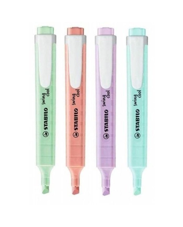 Pochette De 4 Surligneurs Stabilo Swing Cool Pastel