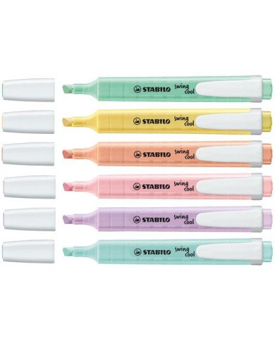 Pochette De 6 Surligneurs Stabilo Swing Cool Pastel