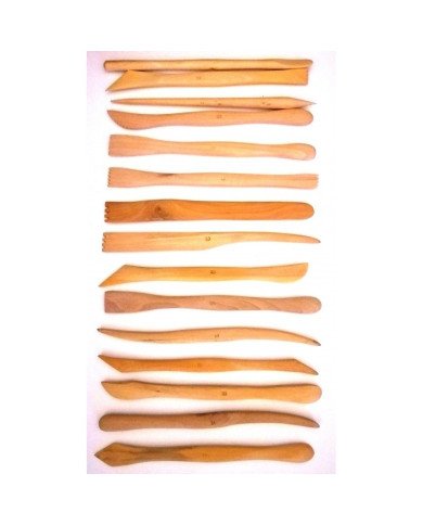 Pochette De 15 Couteaux en Bois 20cm Pintura