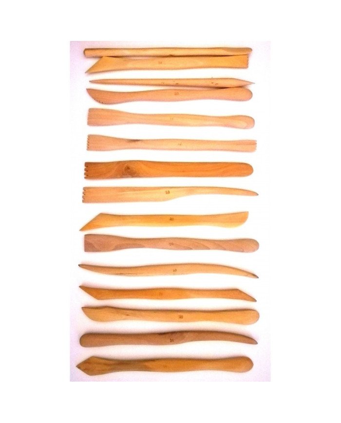 Pochette De 15 Couteaux en Bois 20cm Pintura