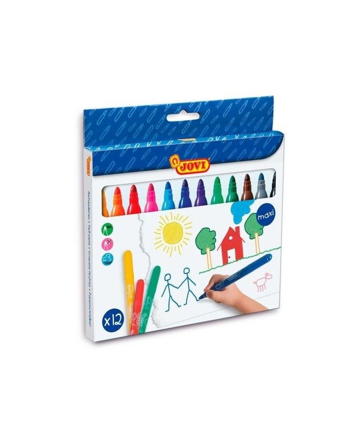 Jovi 12 Feutres Maxi Lavables Ref 1712