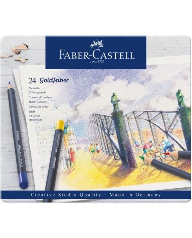 Le Libr'air - Boite Métal de 24 Crayons De Couleur Goldfaber - Faber Castell - Tunisie