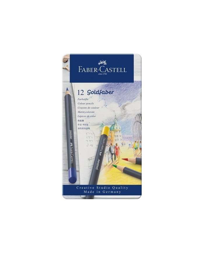 Le Libr'air - Boite Métal 12 Crayons de Couleur Goldfaber - Faber Castell - Tunisie