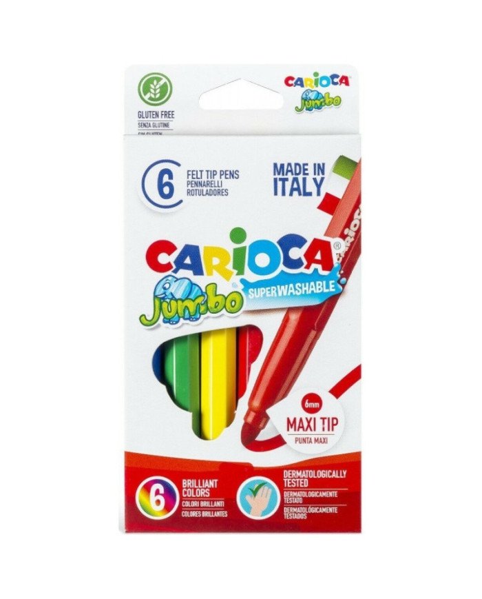 Pochette De 6 Feutres CARIOCA Jumbo